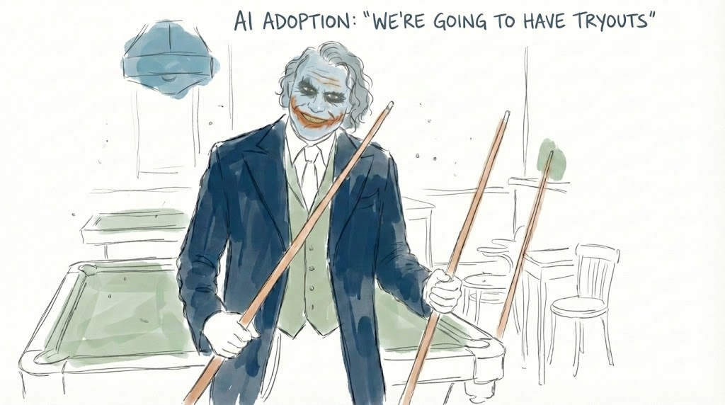 The Broken Pool Cue: Why AI Adoption is Now a Test of Will